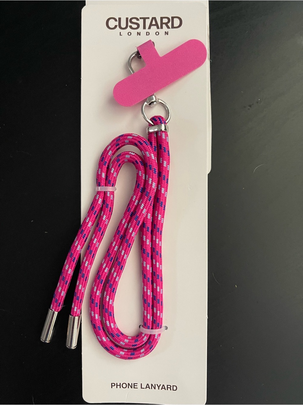 Custard London Pink Patterned Phone Lanyard